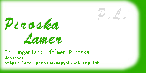 piroska lamer business card